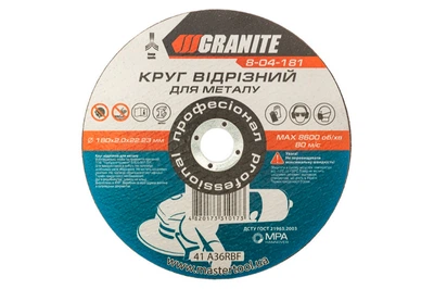 Диск отрезной по металлу Granite 180х2.0х22.2 мм 5 шт для УШМ резки металла инструмент для резки (DR-P_33IT)