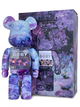 Статуетка Bearbrick x My First Baby x Macau 2023 400% 28 см Medicom Toy Мазки художника