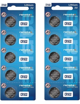 Батарейка літієва Renata CR1632 10 шт BLISTER CARD