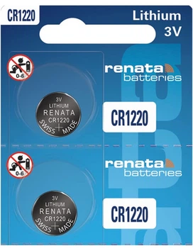 Батарейка літієва Renata CR1220 2 шт BLISTER CARD