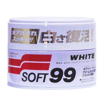 Воск твёрдый для светлых авто Soft99 New White Soft Wax 300 г