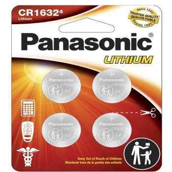 Батарейка Panasonic літієва CR1632 блістер, 4 шт