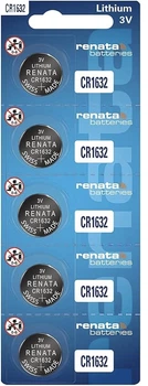Батарейка літієва Renata CR1632 5 шт BLISTER CARD