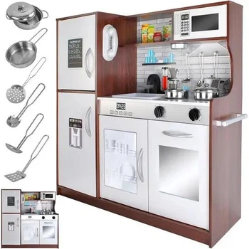 Детская деревянная кухня Kruzzel СР22114, XL с посудой и светом, Польша