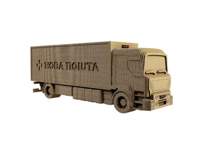 Картонний 3D пазл Вантажівка Нової пошти, Cartonic, 180 ел.