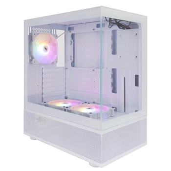 Корпус для ПК 1stPlayer Mi7-A-WH-2F7R-W-1F7-W ARGB Midi Tower ATX, MicroATX, Mini-ITX без БЖ White