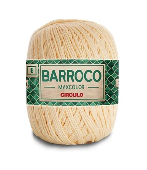1114 BARROCO MAXCOLOR 6 пряжа (100% бавовна, 200гр. 226м.), молочний