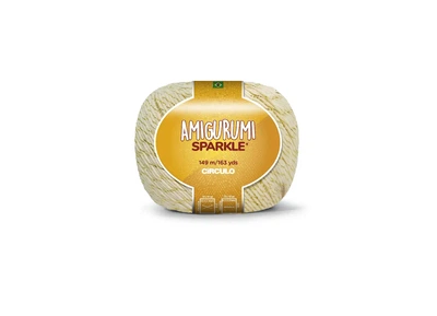 1112 AMIGURUMI SPARKLE пряжа (98% бавовна, 2% металік 80 г.149 м.), молочний