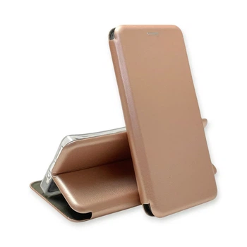 Чехол-книжка для Tecno Camon 18 (CH6n) с магнитом с подставкой из экокожи розовое золото