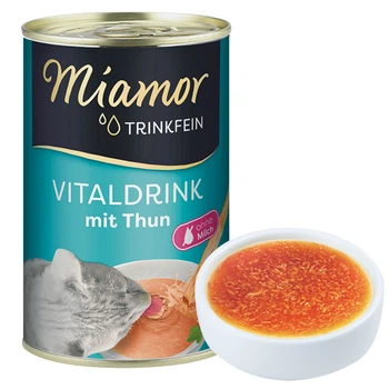 Вологий корм консерви для котів Miamor Vitaldrink mit Thun бульйон з тунцем – банка 135г (74362)