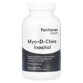 Мио инозитол и Д хироинозитол Fairhaven Health (Myo + D-Chiro Inositol) 120 капсул