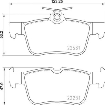 Комплект гальмівних колодок FORD S-MAX, LINCOLN MKX, LINCOLN MKZ, BREMBO (P24175)