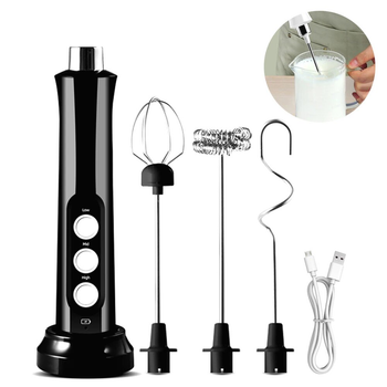 Вспениватель молока, ручной миксер, капучинатор Milk Frother 3 в 1 Black