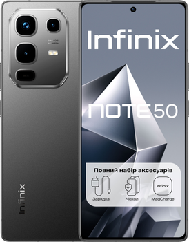 Мобильный телефон Infinix Note 50 8/256GB Shadow Black