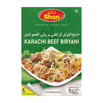 Смесь специй для риса (говяжьего бирьяни) Karachi Beef Biryani 50г Shan 788821032027