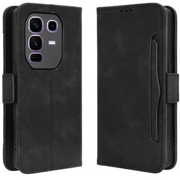 Чехол-книжка с кармашками Deexe Wallet Stand для Infinix Note 50 Pro Plus - Black