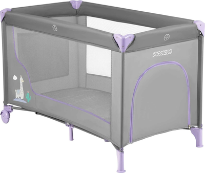 Дорожнє ліжечко RICOKIDS 125 x 65 x 78 см RK-240 Grey-Lavender (724011) (5903890605186)
