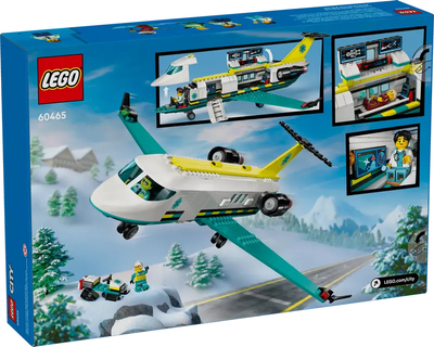 Zestaw klocków LEGO City Samolot pogotowia ratunkowego 403 elementy (60465)