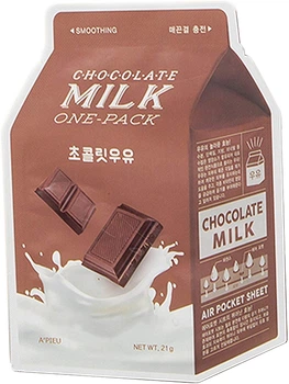 Тканевая маска для лица A'pieu Chocolate Smoothing Milk One-Pack 21g (746363-671712-2)