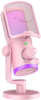 Mikrofon pojemnościowy Fifine AM6P USB Pink (4820216974621)