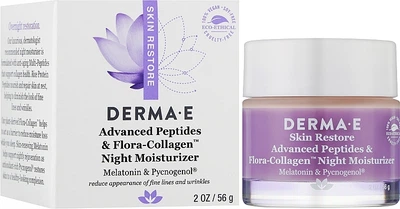 Ночной увлажняющий пептидный крем против глубоких морщин - Derma E Skin Restore Advanced Peptides & Flora- Collager Night Moisturizer 56g (966545-1227916-2)