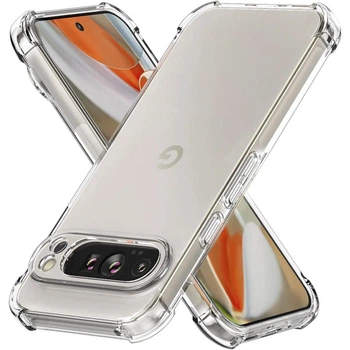 Чехол прозрачный Getman Crystal с защитой камеры и углов для Google Pixel 9 Pro XL Бесцветный (прозрачный)