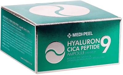 Гідрогелеві патчі заспокійливі з пептидами Medi-Peel Hyaluron Cica Peptide 9 Ampoule Eye Patch 60шт (878197-794615-2)