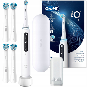 Електрична зубна щітка Oral-B iO Series 5 Біла + Brush Heads + TC