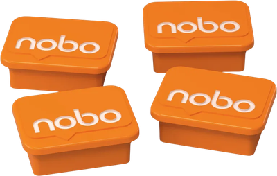 Набір магнітів для білої дошки Nobo помаранчевий 18 x 22 мм 4 шт (ZES5028252526135)