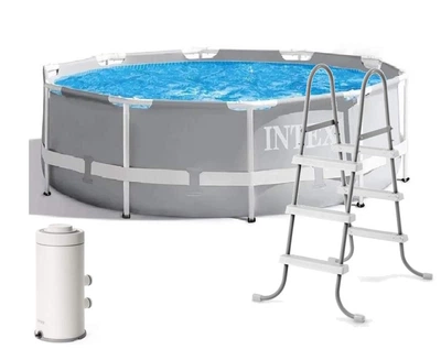Каркасний басейн Intex 305х99 см, з фільтром 2006 літрів/год та драбиною Intex 26706