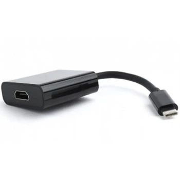 Адаптер Cablexpert USB Type-C - HDMI (M/F), 0.15 м, черный (A-CM-HDMIF-01)