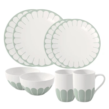 Villeroy & Boch Fleur стартовий набір посуду порцеляна преміум-класу 8 предметів зелений 1045506000