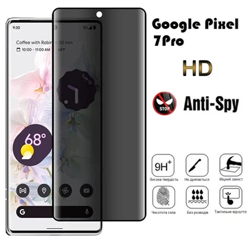 Загартоване захисне скло Анти шпигун AeronGlass 5D з олеофобним покриттям 9H для Google Pixel 7 Pro