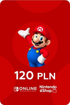 Подарочная карта Nintendo eShop Gift Card на сумму 120 PLN, (Регион Польша)