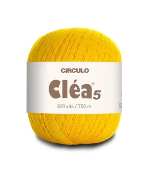 1289 CLEA 5 пряжа(100% мерсиризована бавовна, 151гр. 750м. ), жовтий