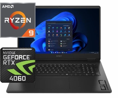 Ноутбук (2024) для геймінгу HP Omen 17 Ryzen 9-8945HS/ 64GB / 1TB/ RTX4060 / 17.3" 144Hz
