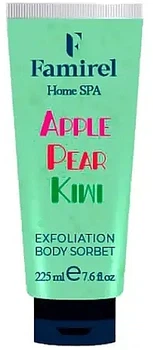Отшелушивающий сорбет для тела "Kiwi & Pear & Apple" - Famirel Home Spa Body Sorbet 225ml (1472425-34137659)