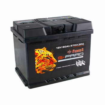 Аккумулятор G-Pard Fast 60 Ah/12V "1" (+ слева)