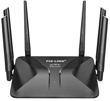 Високошвидкісний маршрутизатор WI-FI роутер 6 антен PIX-LINK LV-WR50Q Black (17965)