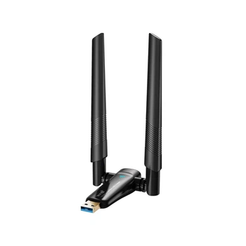 Беспроводной сетевой адаптер Вай-фай двухдиапазонный PIX-LINK AX1800 LV-UAX04 Wi-Fi USB 2.4/5GHz Black (17961)