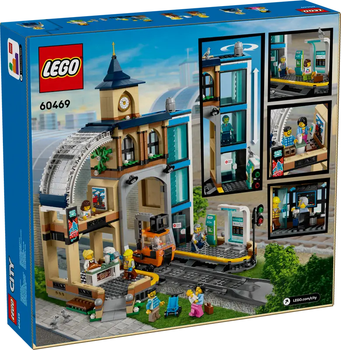 Zestaw klocków LEGO City Centralny dworzec kolejowy 752 elementy (60469)
