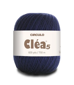 2856 CLEA 5 пряжа(100% мерс.бавовна, 151гр. 750м. ), синій