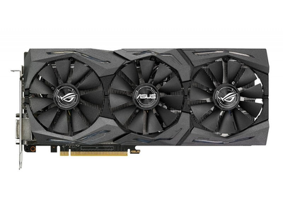 Видеокарта Asus GTX 1070 ROG STRIX OC (8ГБ, GDDR5, 256бит, 1632/8008 МГц, DVI, HDMI, DPort) Б/У