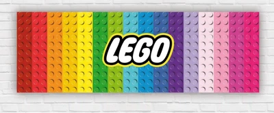 Бумажный плакат "Яркий Лего. Lego" 30х90 см