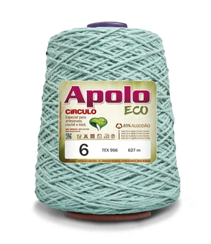 5276 APOLO ECO 6 пряжа (85% бавовна, 15% волокна, 600гр, 627м 1шт), блакитний
