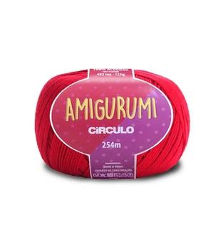 3528 AMIGURUMI пряжа (100% мерс.бавовна, 125гр. 254м), червоний