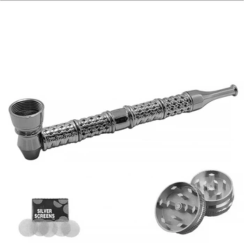 Трубка Для Курения С Гриндером И Сеточками “Dongo Silver”
