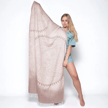 Рушник SoundSleep 144044 90х180 см бавовна коричневий, молочний