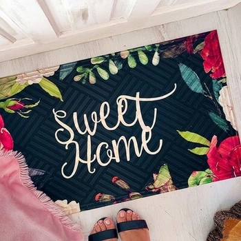 Килимок придверний з принтом Sweet home (KOV_20S008) ТМ Presentville