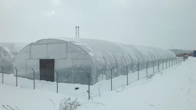 Фермерська Теплиця 10х20х4, 3м під ключ з надувом плівки "Округла 10х20"
